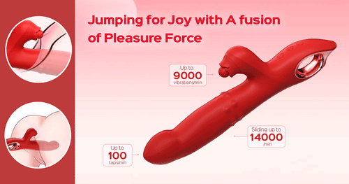 Tapping Rabbit Vibrator with Sliding Beads Ring 2
