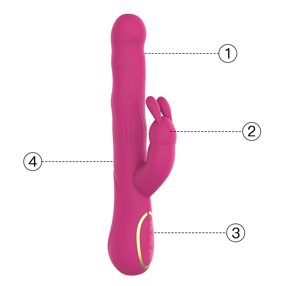 Spiral Stripes Serpentine Rabbit Vibrator 4 Vibrator features 2