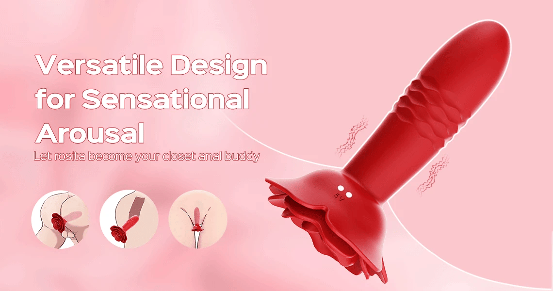 Remote Control Rose Thrusting Vibrating Anal Plug 2 Rosita vibrating anal butt plug
