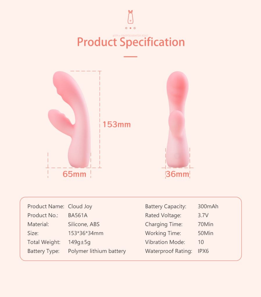 TOYCOD CLOUD JOY 12 Double Vibration Wand 12