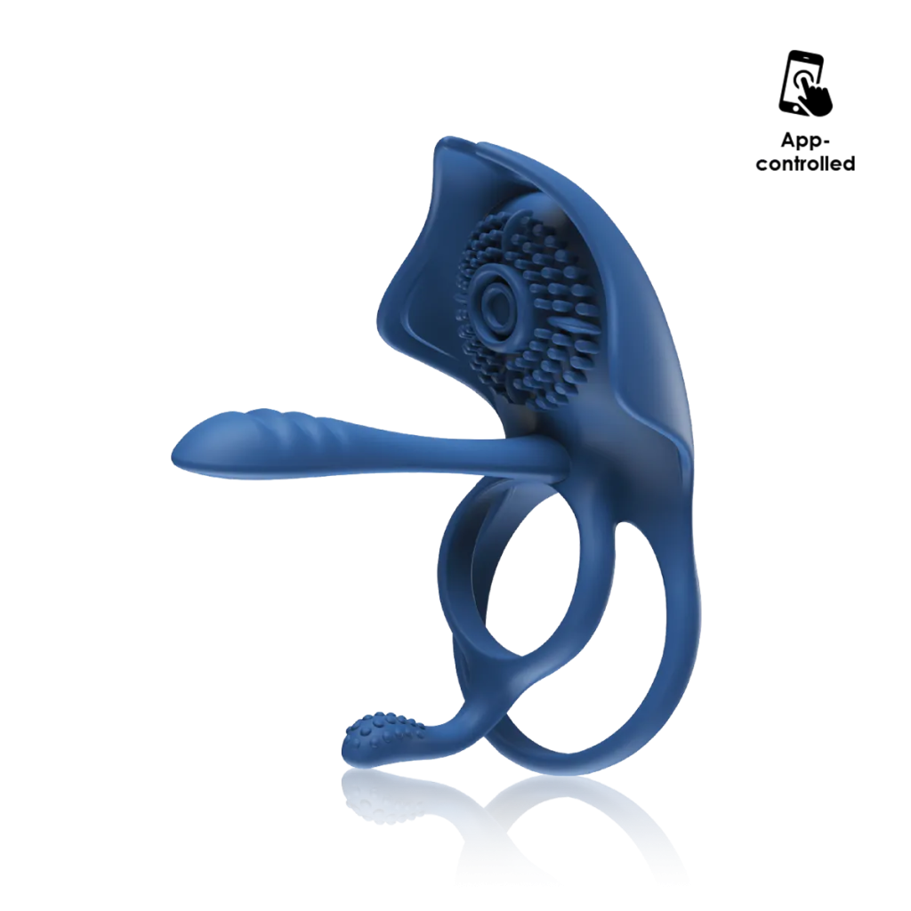 Toycod Barzillai - App-Controlled Double-Ring Penis Vibrator for Couples